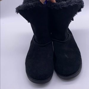 So Kohl’s suede leather black winter boots Sz 10